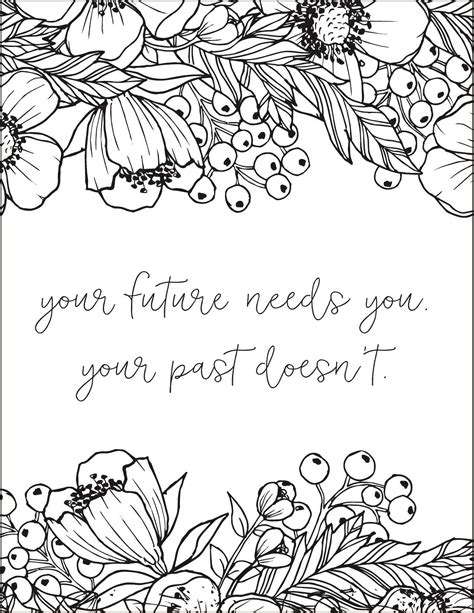 50 Best Printable Inspirational Quote Coloring Pages World Of Printables