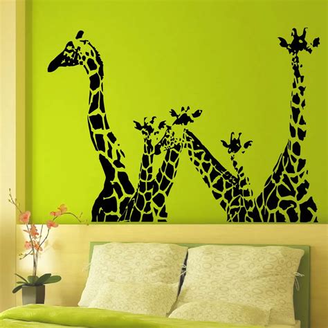 Animal Giraffe Vinyl Wall Decal Giraffe Jungle Safari African Animal