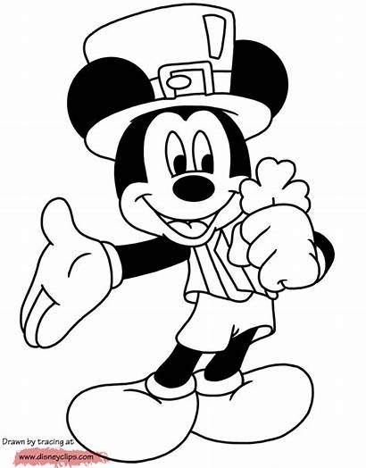 Mickey Patrick Coloring Mouse Leprechaun Disney Printable