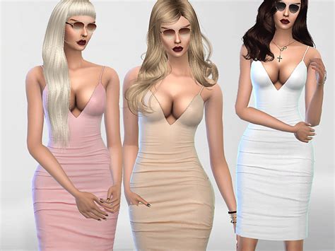 Christmas Party Nude Bodycon Dress The Sims 4 Catalog