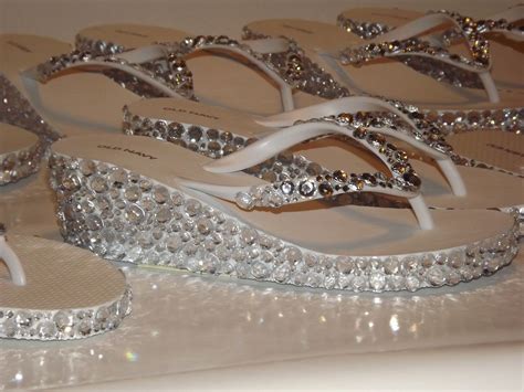 Rhinestone Bling Flip Flop Wedge Sandals Bridal By Evrhinestones 45