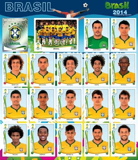 Equipo Brasil Mundial Brasil 2014 Carteles De Fútbol Cartas De