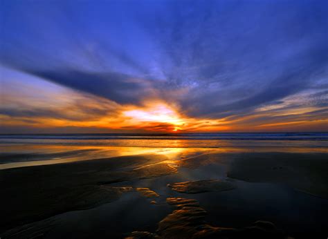 Fond Décran Lumière Du Soleil Paysage Le Coucher Du Soleil Mer