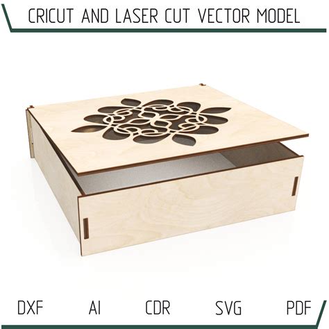 2 designs svg dxf pdf laser cut files wooden boxes vector etsy