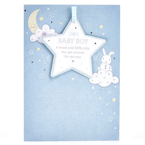 See more ideas about baby cards, card making, cards. Buy New Baby Card - Baby Boy, Little Star for GBP 0.99 | Card Factory UK