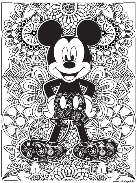 Coloriage Disney Adulte Mcieky Mouse Dessin Disney Adulte à Imprimer