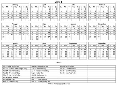 Handmade digital download (1 pdf) 2021 monthly calendars printable download pdf includes a full year january through december. 2021 Yearly Calendar