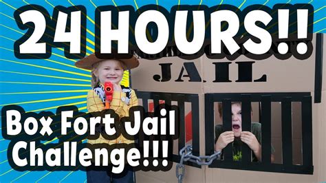 24 Hour Box Fort Jail Escape Challenge Youtube