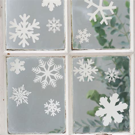 Set Of 20 Festive Snowflake Window And Wall Stickers Nutmeg Studio