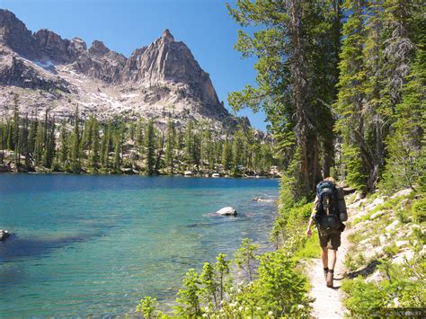 Hiking Past Baron Lake Sawtooth Range Idaho Mountain Photography