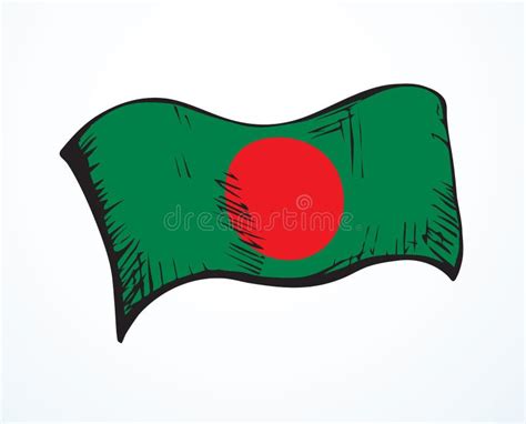 Flag Of Bangladesh Vector Drawing Icon Stock Vector Illustration Of Politics Country 243556627