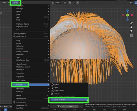 How Do I Convert Hair Curves To Hair Particle System On A Mesh So I Can