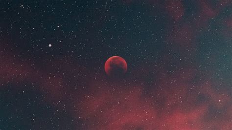 Download 1920x1080 Wallpaper Silhouette Blood Moon