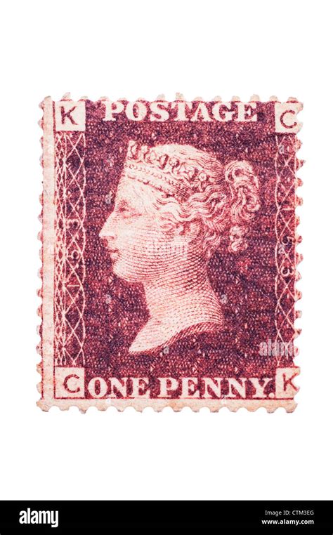 British One Penny Postage Stamp Cut Out Stock Images And Pictures Alamy