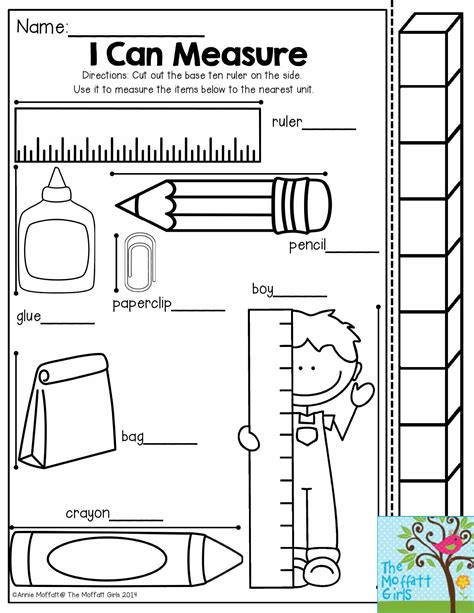 Grade One Math Measurement Worksheets Douglas Spencers Free Math