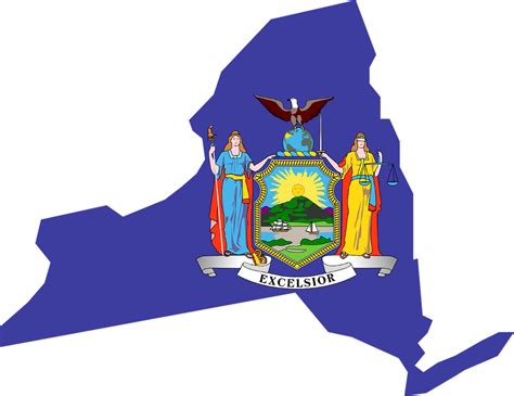 New York Flag Map · Free Vector Graphic On Pixabay