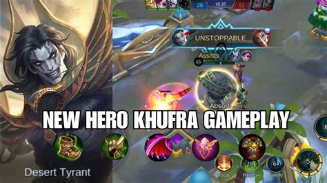 New Hero Khufra Full Gameplay Mobile Legends Youtube