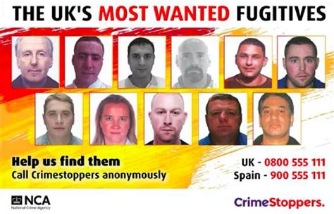 Britains 11 Most Wanted Criminals Named And Pictured By National Crime Agency After 84 Captured