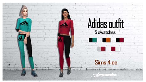 Lumena Sims Adidas Outfit Top And Bottom
