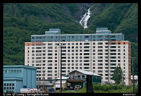 Picturephoto Begich Towers And Horsetail Falls Whittier Alaska Usa