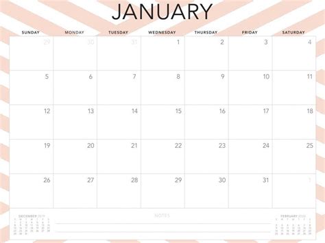 Free Printable January 2020 Calendar Pages Editable January Calendar