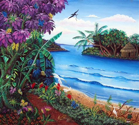 Tropical Paradise Painting By Sarah Hornsby Pixels