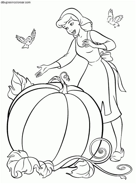 Dibujos De Cenicienta Princesa Disney Para Colorear