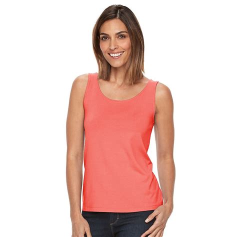 Womens Croft And Barrow Essential Scoopneck Tank Athletic Tank Tops