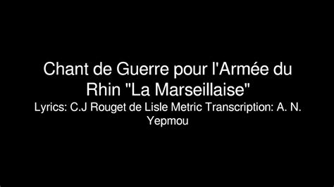 Chant De Guerre Pour L Armée Du Rhin - Chant de Guerre pour l'Armée du Rhin "La Marseillaise" - YouTube