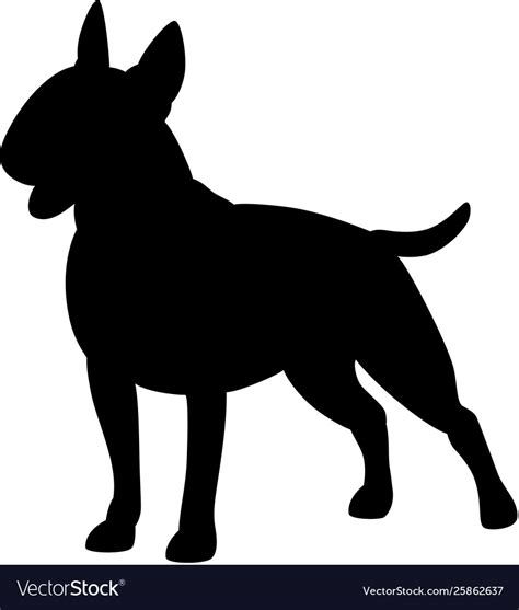 Bull Terrier Dog Silhouette Royalty Free Vector Image