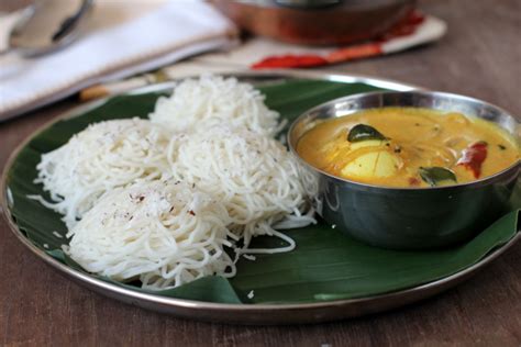 Idiyappam Cuisine Of Kerala Dish For Breakfast Idiyappam Recipe