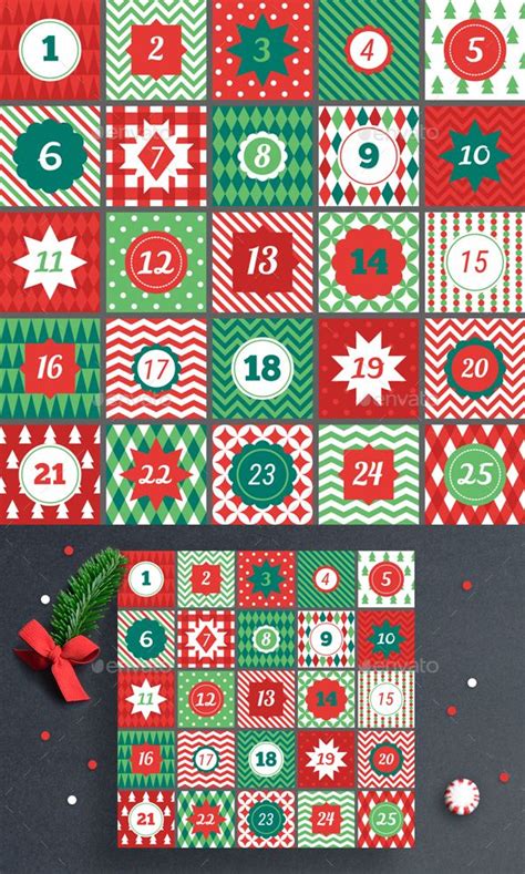 10 Best Free Printable Christmas Calendar Numbers Artofit