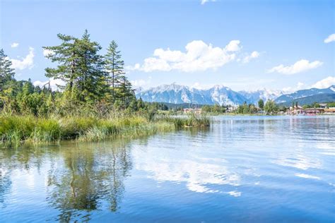 Lake Wildsee At Seefeld In Tirol Austria Europe Stock Image Image
