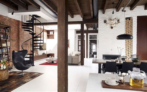 Old Fire Station Turned Into Dashing Modern Industrial Loft In Montreal