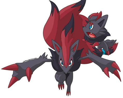 Zoroark And Zorua Jump By Xxsteefylovexx On Deviantart