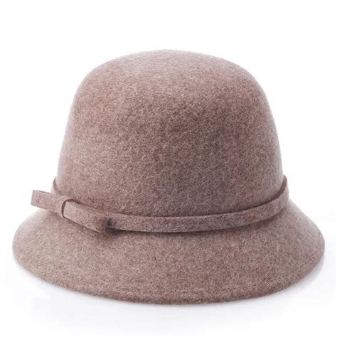 New Elegant Women Winter Church Hats Ladies Wool Dome Fedoras Cheap