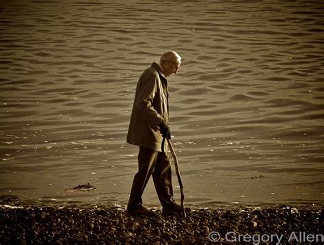 Old Man Walking By The Sea Gregoryrallen Flickr