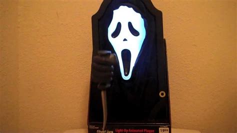 Scream Ghost Face Animated Plaque Prop 2011 Youtube