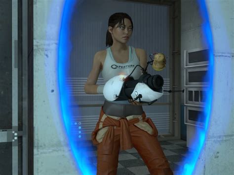 Chell Between A Portal Chell Photo 27945457 Fanpop