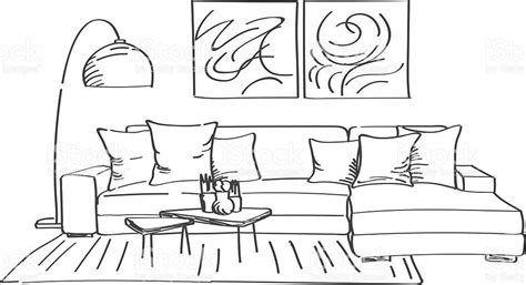 Simple Living Room Clipart Black And White The Top Resource Duwikw