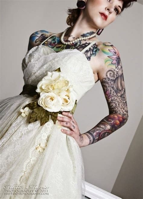 15 Stunning Tattooed Brides Key To Her Heart Guff