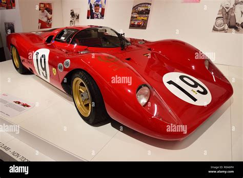 Ferrari 312p Racing Car On Display At The Ferrari Museum Maranello