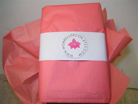 Coral Pink Tissue Paper Coral Wedding T Wrap Coral Packaging 24