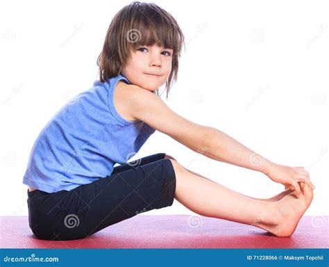 Boy Practice Yoga Stock Photo Image Of Gymnastics Relax 71228066