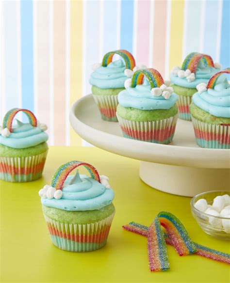 Rainbow In The Clouds Cupcakes Foodlets