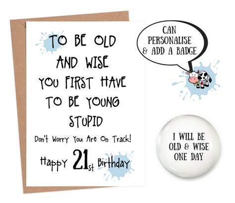 Funny 21st Birthday Cards Personalised 21st Birthday Cards Personalised