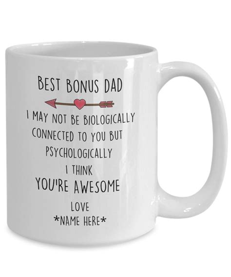 Bonus Dad Mug Best Bonus Dad Coffee Cup Personalized Fathers Day Or Birthday  Ebay