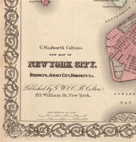 Old Map Of New York 1866 Manhattan Vintage Map Vintage Maps And Prints