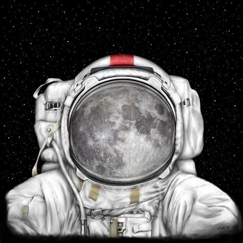Astronaut Moon Canvas Print Canvas Art By Tharsis Artworks Space