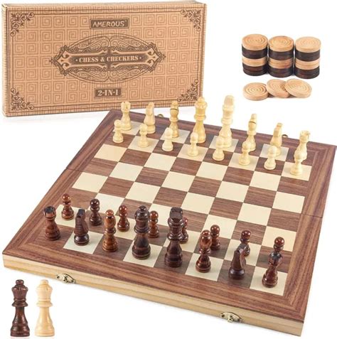 WOODEN CHESS SET 15x15 Wood Board Hand Carved Crafted Pieces Made